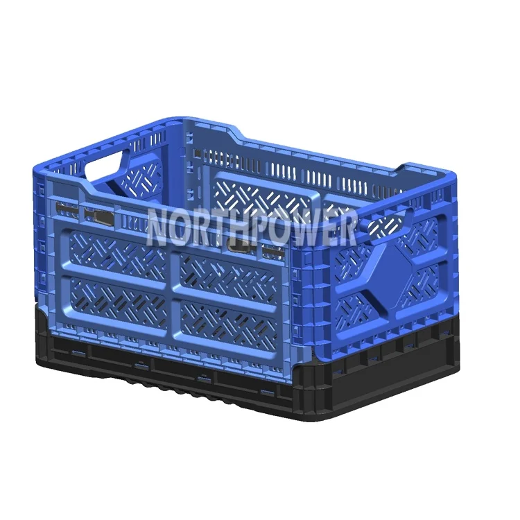 12.7 gallon Heavy Duty Collapsible Stackable Folding Plastic vegetable fruit beer wine Agricultural Milk Crate