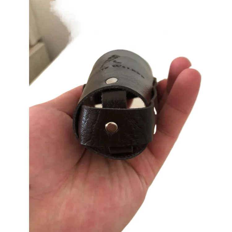 Custom Logo Portable pu carrying stainless steel hanging cup protective bag for johnnie walker brand promotion