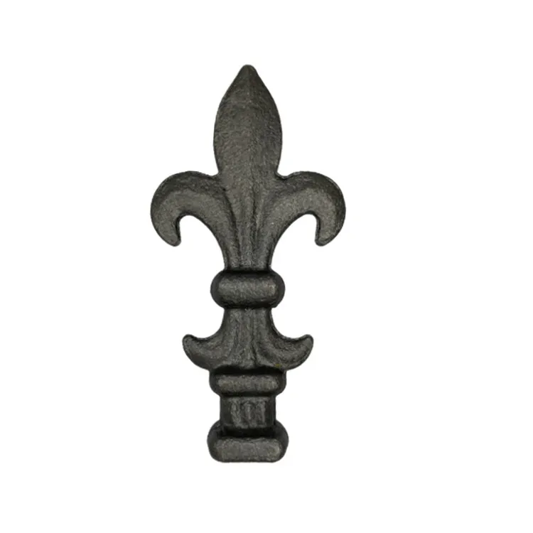 Wrought iron top railing hand forged spear point iron forged spear iron spear heads final points