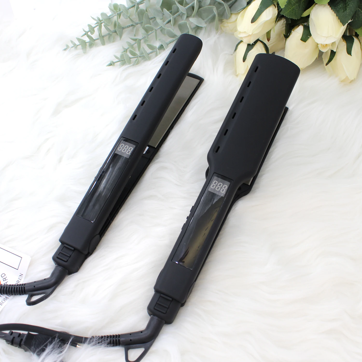 Wholesale Pink Black Rhinestone Electric 500 Degrees Hot Comb Hair Straightener Hotcomb Bling Hot Comb Electric