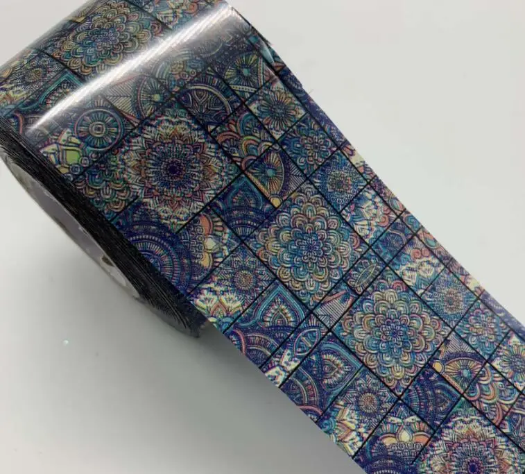 Красивая наклейка из фольги для ногтей стикер в богемном стиле 4 см x 120 м рулон