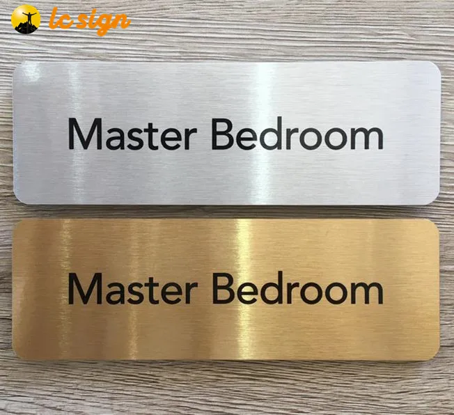 Customize brushed stainless steel braille room number sign hotel door numbers 3d house number