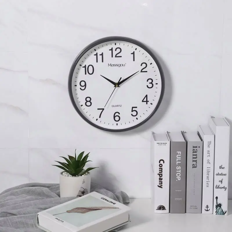 wholesale new design PP+glass digital batteries small wall nordic clock