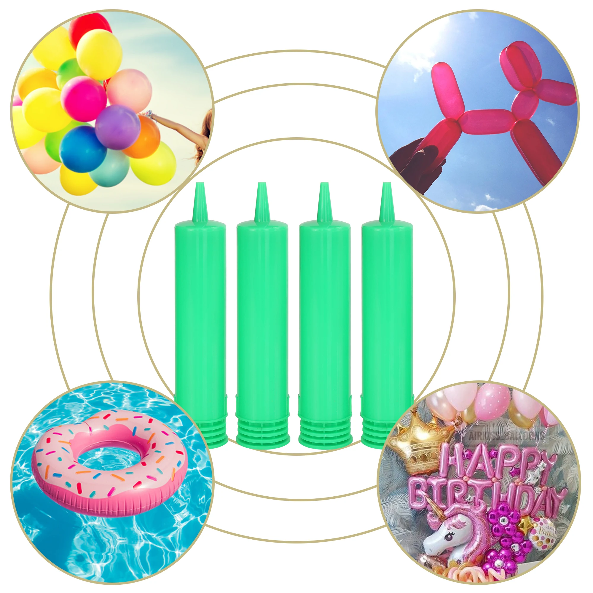 professional long balloon air pump one way hand push twist balloon inflator air pump