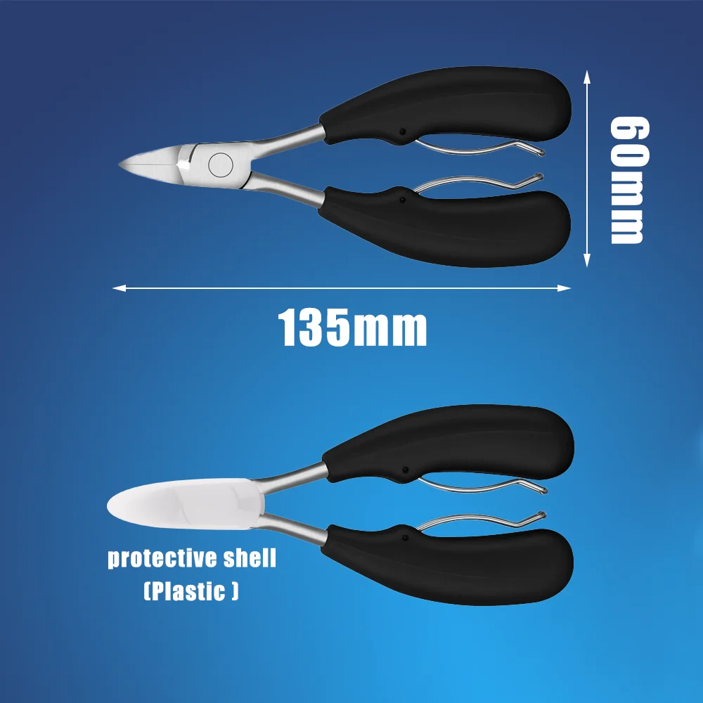 High Quality Stainless Steel Pedicure Care Tool Toe Nail Correction Nippers Cutters Heavy Duty Toenail Clippers