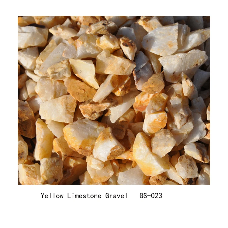 Best Quality Lower Price Yellow Color GS-023 Decoration Of Garden Villa Road and Street Quartz Pebble Gravel Stone