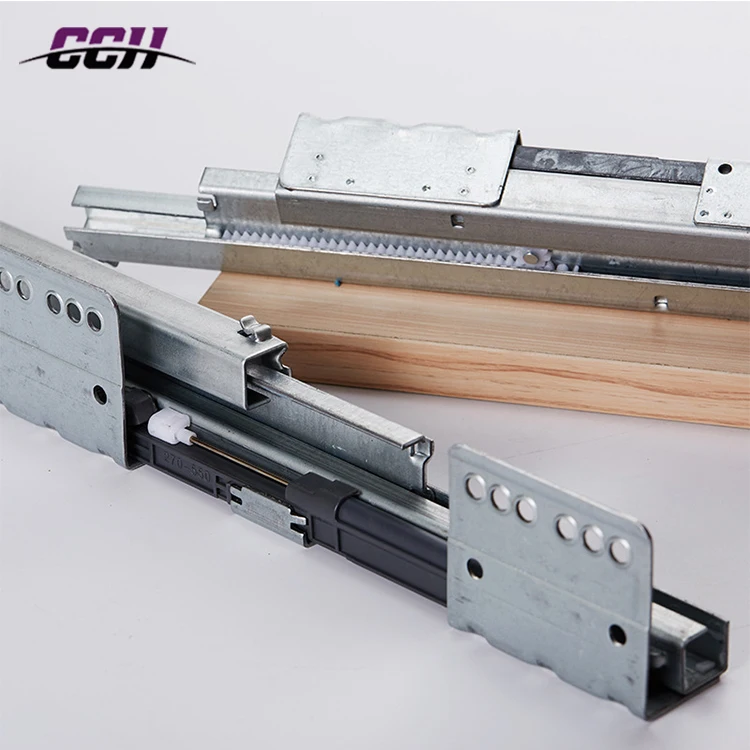 Metal runner box runner soft close drawer sliding rail tracks kitchen cabinet slide full extension steel slides