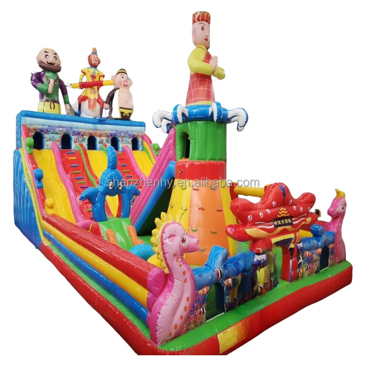 Dinosaur world inflatable bouncer playground Jurassic dinosaur park inflatable fun city
