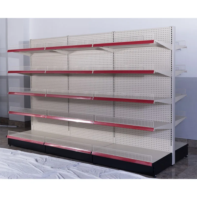 OEM Supermarket Gondola Shelving Rack Double-Sided Light Duty Metal Rack Shelves Estantes De Supermercado