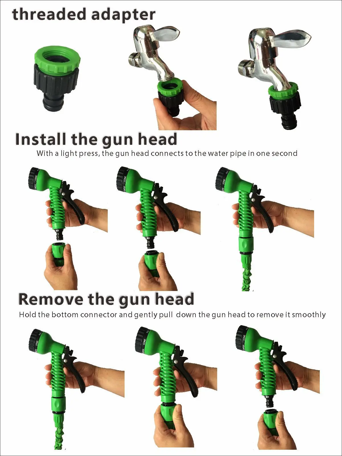 Cross Border Garden Hose Magic Retractable hose set High pressure car wash gun Water garden hose