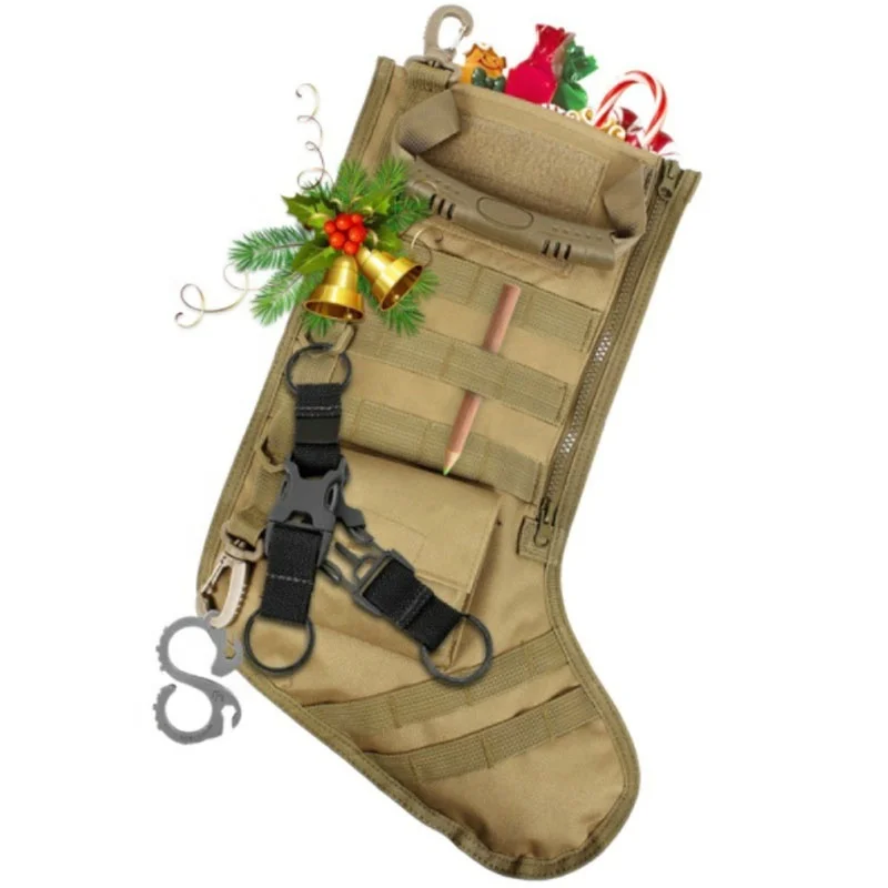 Wholesale Christmas Tactical Stocking Gift Pack Custom Practical Storage Bag