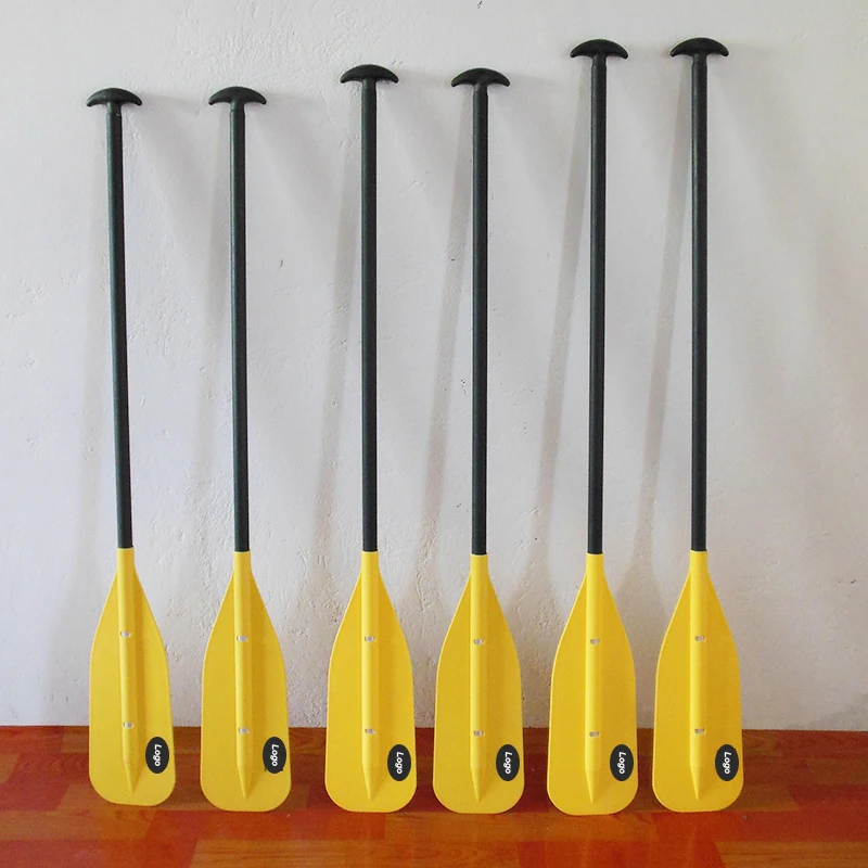 Canoe Kayak Paddling Water Sports Plastic PP Blade One Piece Fixed Length Aluminum Oar Canoe Paddle For Lakes and Rivers