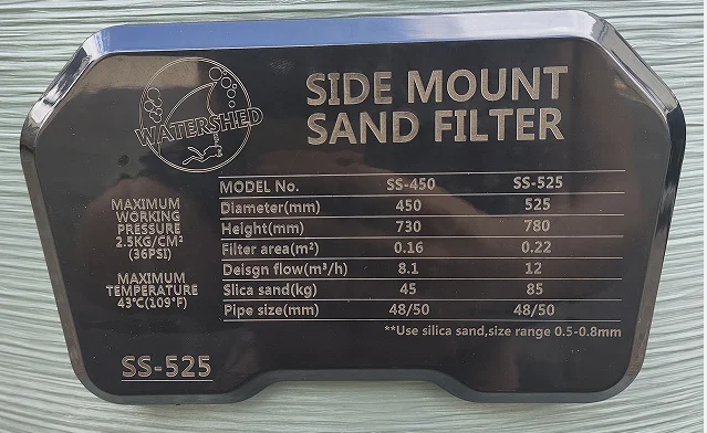 Wholesale Home & Commercial Side-Mount High Quality Fiberglass Sand Filter for Swimming Pool accessories