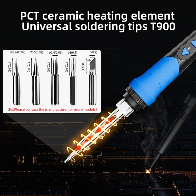 Portable 60W repair digital display electric soldering iron gun tool kit for DIY home use mobile phone repairing