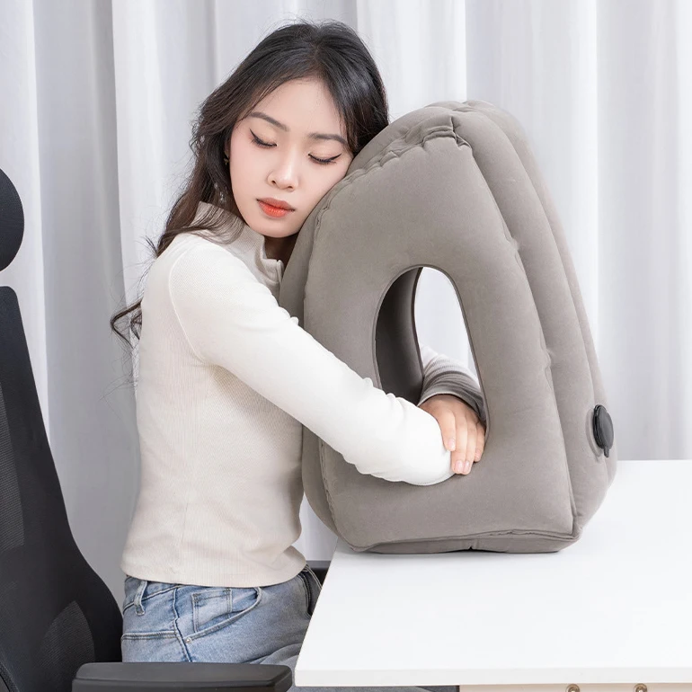Inflatable Travel Pillow - Airplane Pillow for Neck Support on Long Flights, Buses, Cars, Office & Trains, New Upgrade Creative