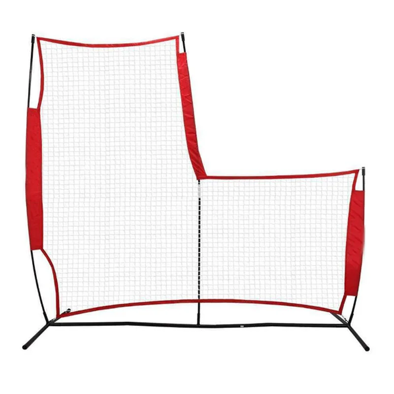 PORTABLE BASEBALL SCREEN  - POP-UP PITCHING PROTECTING L-SCREEN NET AND FRAME