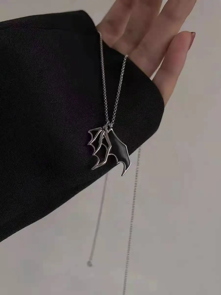 2021 Wholesales Fashion Jewelry 18k Gold Color Feather Necklace 925 Sterling Silver Angel Wing Pendant Necklace