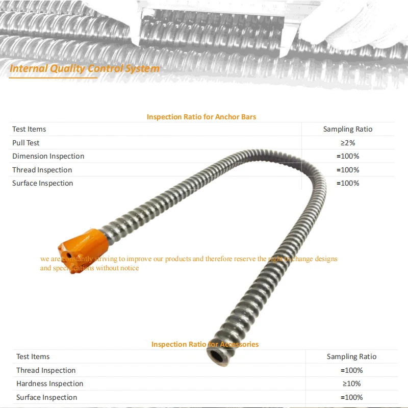 Sinodrills Hollow Anchor Bar Self-Drilling Bolt Left Hand Threaded Rod T30/16 T30/14 T30/11 Expansion Shell Rock Bolt