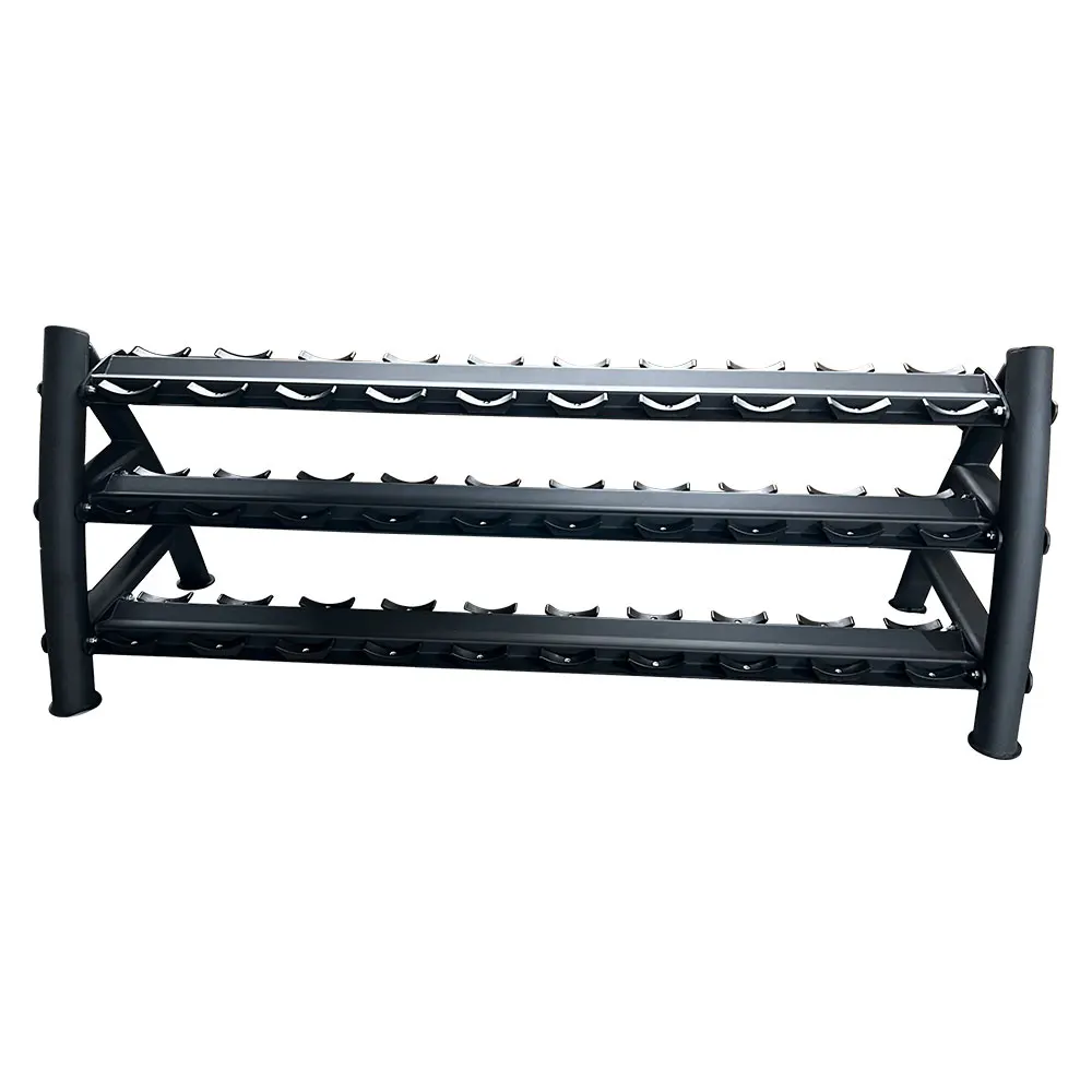 Factory Home Gym Racks Fitness Storage 3 Tiers Three Layers 15 Pairs Dumbbells Rack
