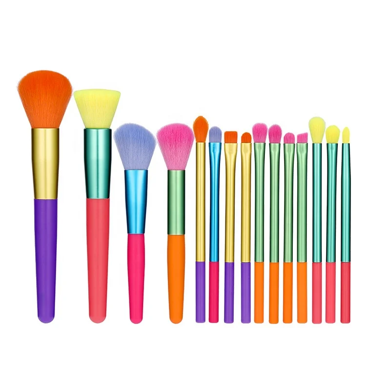Private Label 15pcs Color Makeup Bush For Makeup