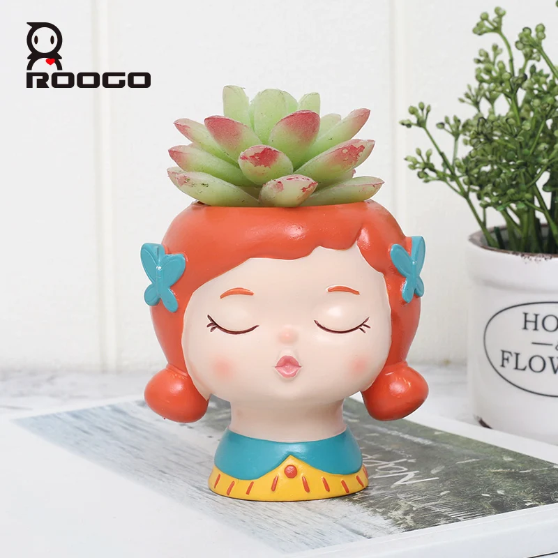 Новые товары ROOGO садовый горшок для кукол суккуленты цветочные горшки домашний декор бонсай подарок офиса