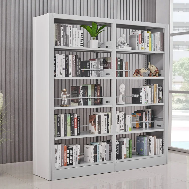 
Accepted Customized Metal Library Reading Room Bookshelf In Wooden Color 