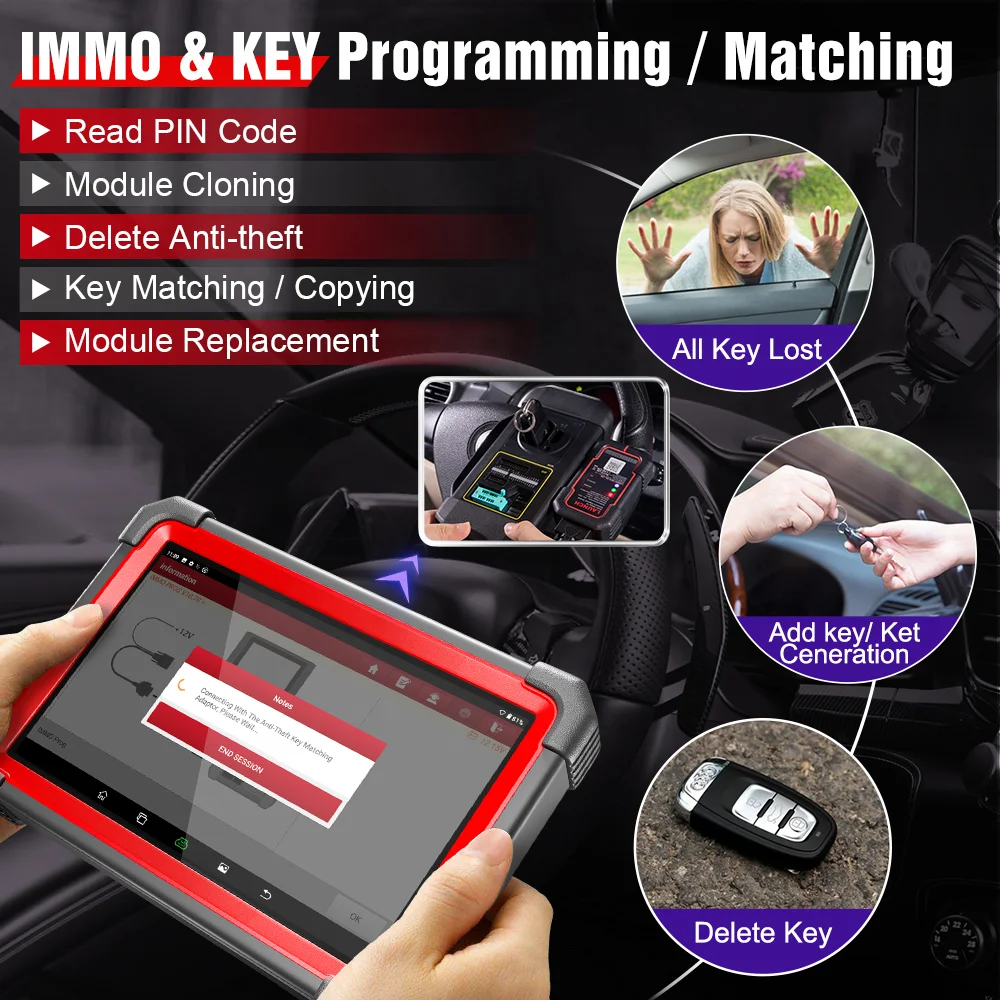 2023 Launch X431 IMMO PLUS X-431 ELITE 3-in-1 IMMO Clone Key Programming Tool Locksmith Full System Diagnostic Scanner