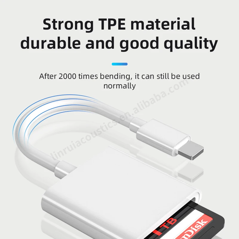 8pin OTG Connectors Mini Adapter for Lighting Usb C to SD TF Memory Card Readers Plug OTG Cable for iPhone 14 13 12 ipad ios