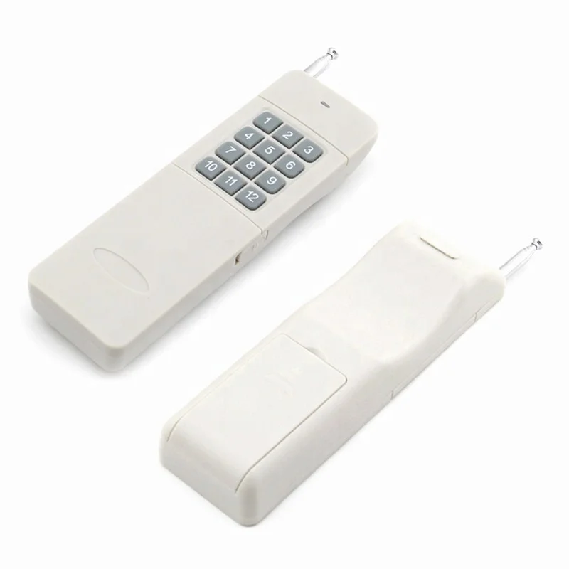 12 Keys RF 433Mhz Long Distance 3000 Meter Remote Controls for Water Pump Electric Motor LED Lamp Long Range Control