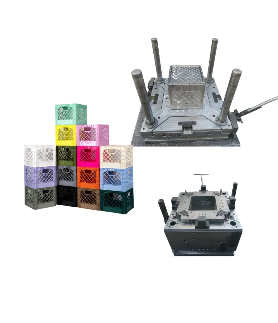 Professional Making USA Standard Injection Plastic Dairy Milk Crate Ready Mould