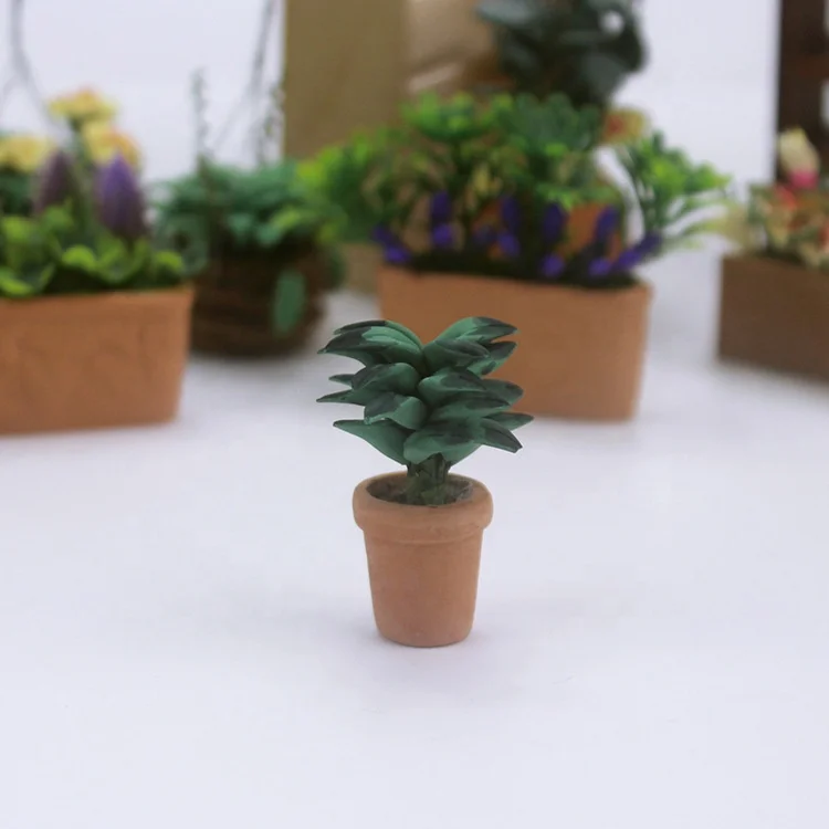 Dollhouse Indoor Decorative Artificial  Miniature Potted Plants Toys