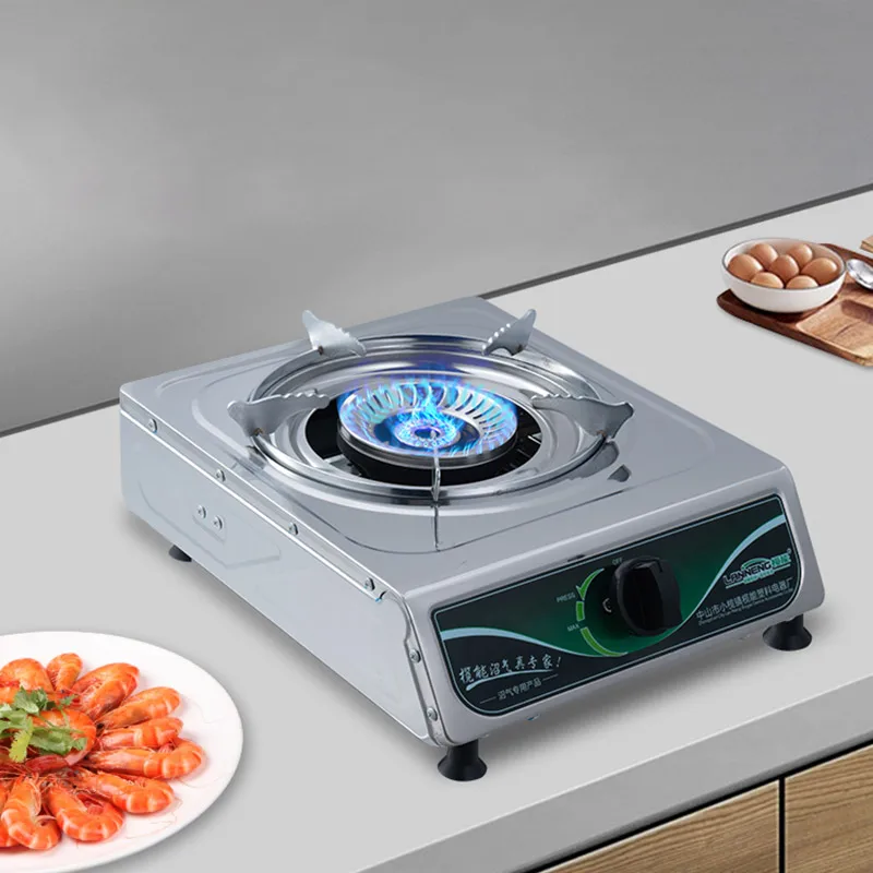 Household biogas table top cooker single stove burner stanless steel stove