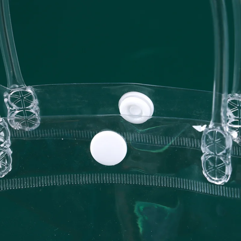 custom logo  PVC Gift Packaging snap closure plastic pvc clear bag