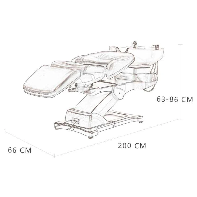 Daimi salon furniture thai style massage barber royal head 2 motors chair therapy shampoo bed with water circulation and steamer