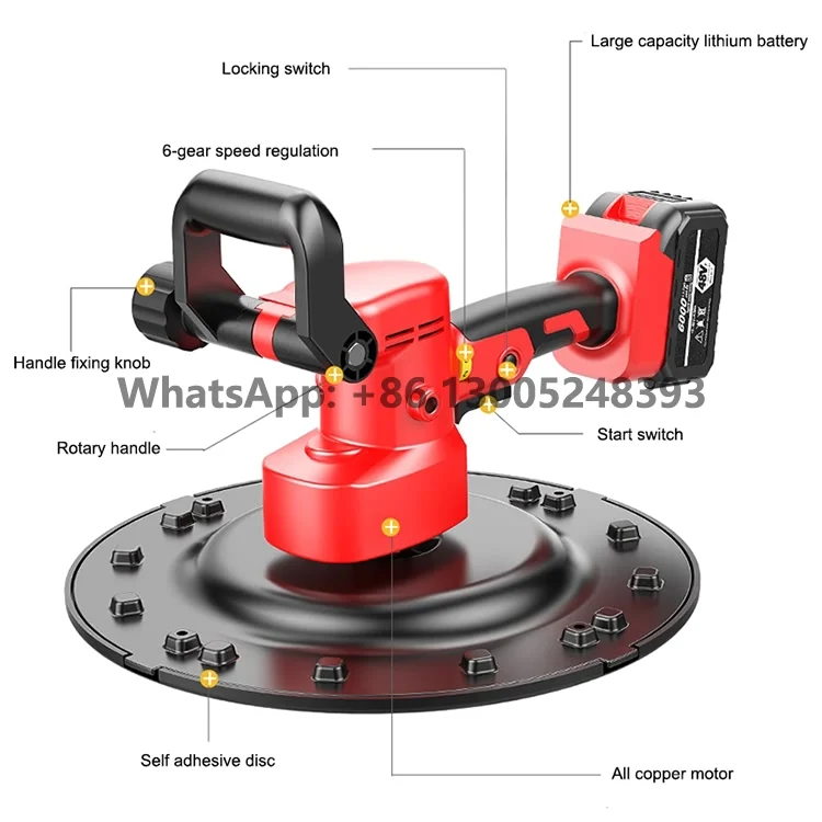 Construction Tools Automatic Mortar Plastering Cement Wall Render Machine Handheld Portable Electric Wall Plastering Machine
