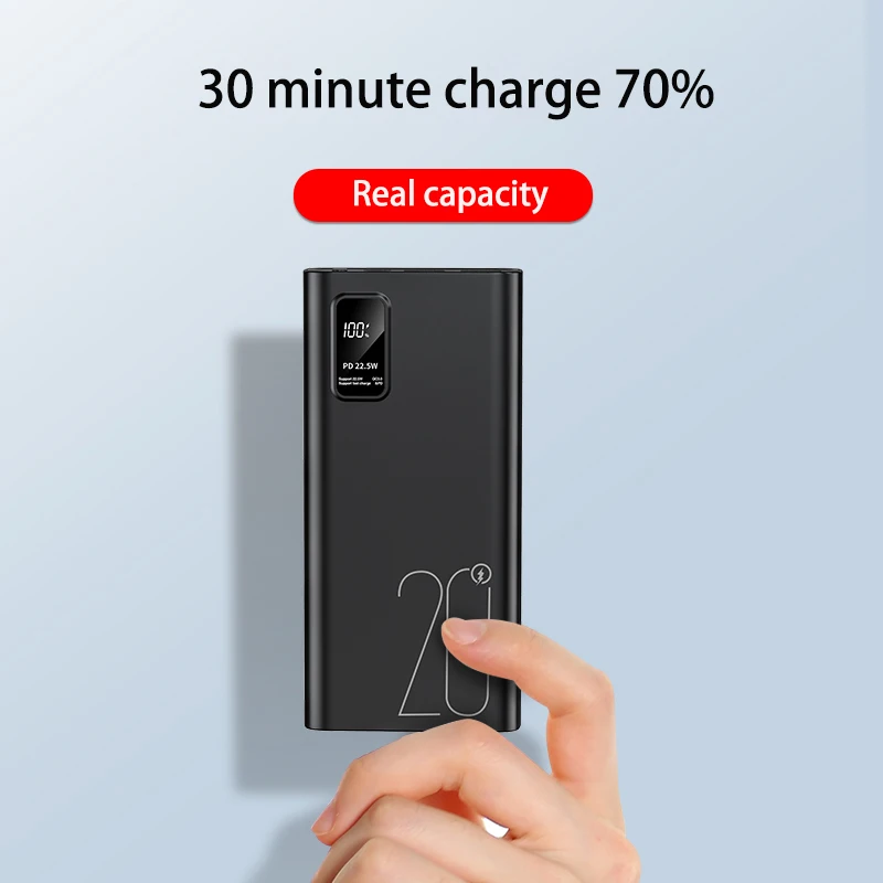 factory PD 22.5W Power Bank 20000mAh Fast charging Mobile Phone External Battery Portable Charger 20000 mAh PowerBank