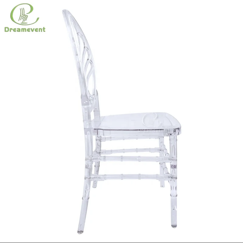 Новый дизайн, Штабелируемый прозрачный акриловый стул призрака из смолы Тиффани, Свадебный пластиковый стул для продажи