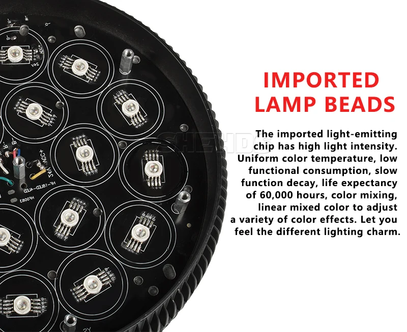 Aluminum Alloy RGBWA UV LED Flat Par 18x18W Lighting DJ Par Cans Dmx 512 Light Wash Stage Lighting for Church