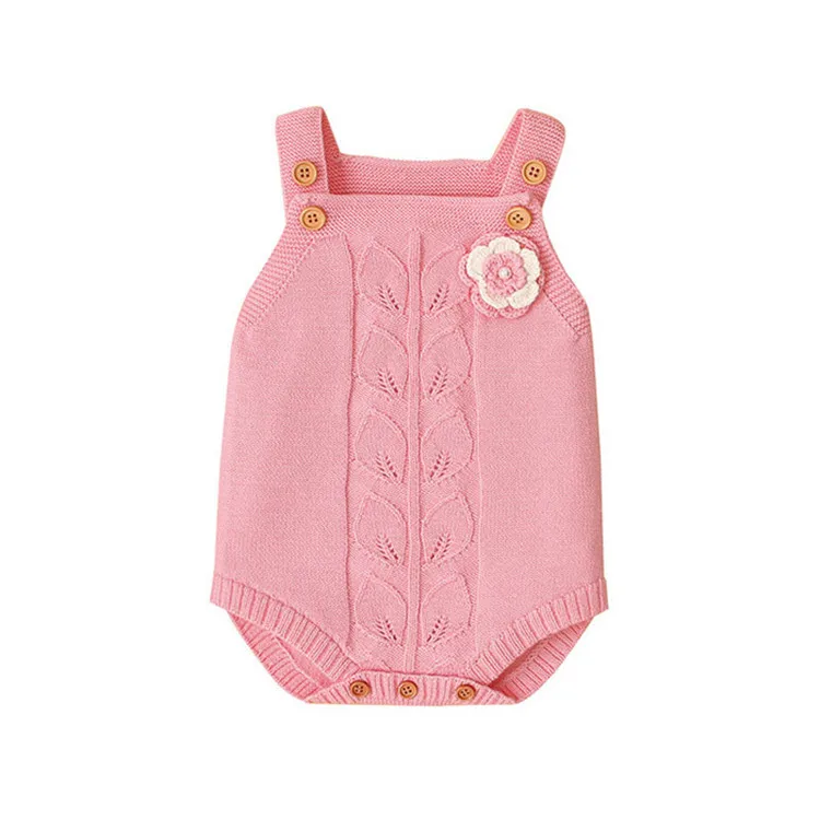 professional cute floral leaf spring infant baby knitwear sweater