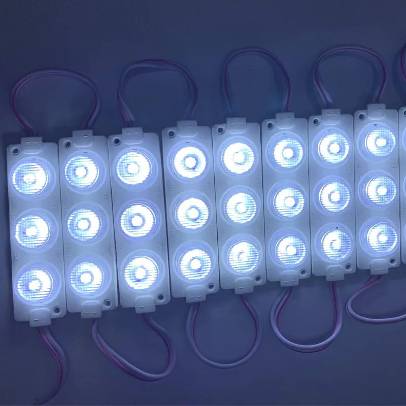 LED Module 7520 3030 chips 2W Cold white Warm White Blue Pink Waterproof Light Advertising lamp Injection plastic DC 12V 24V