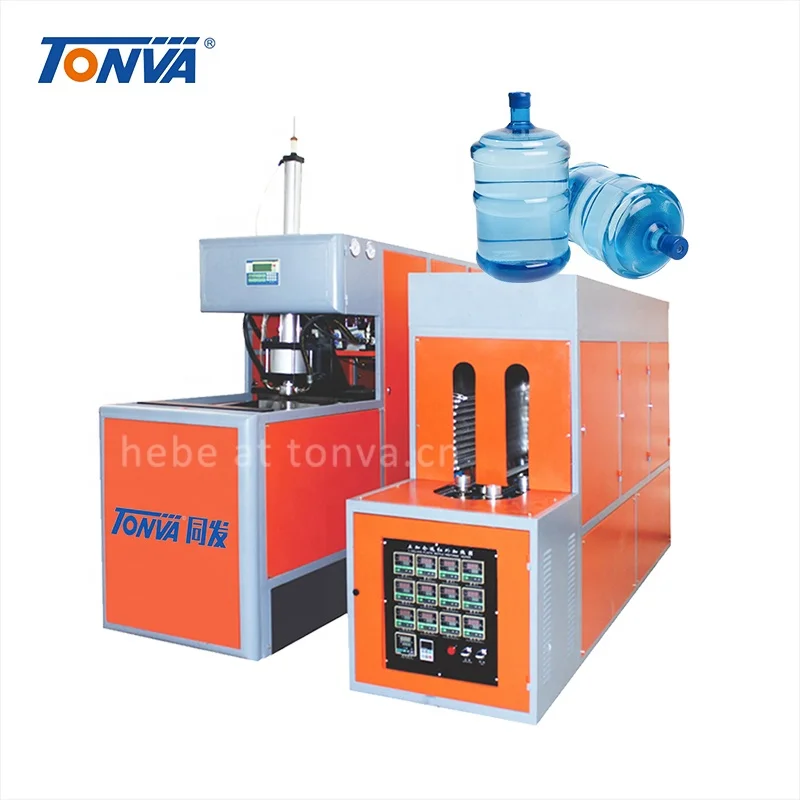 TONVA 20 liter 5 gallon PET bottle semi auto blowing machine low price