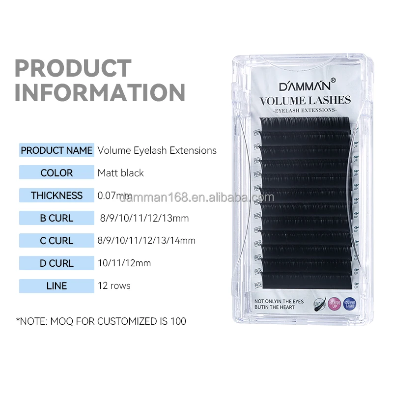 China Eyelash Factory Korea PBT Easy Fans Lashes Custom Eyelash Extensions Camellia Eyelashes