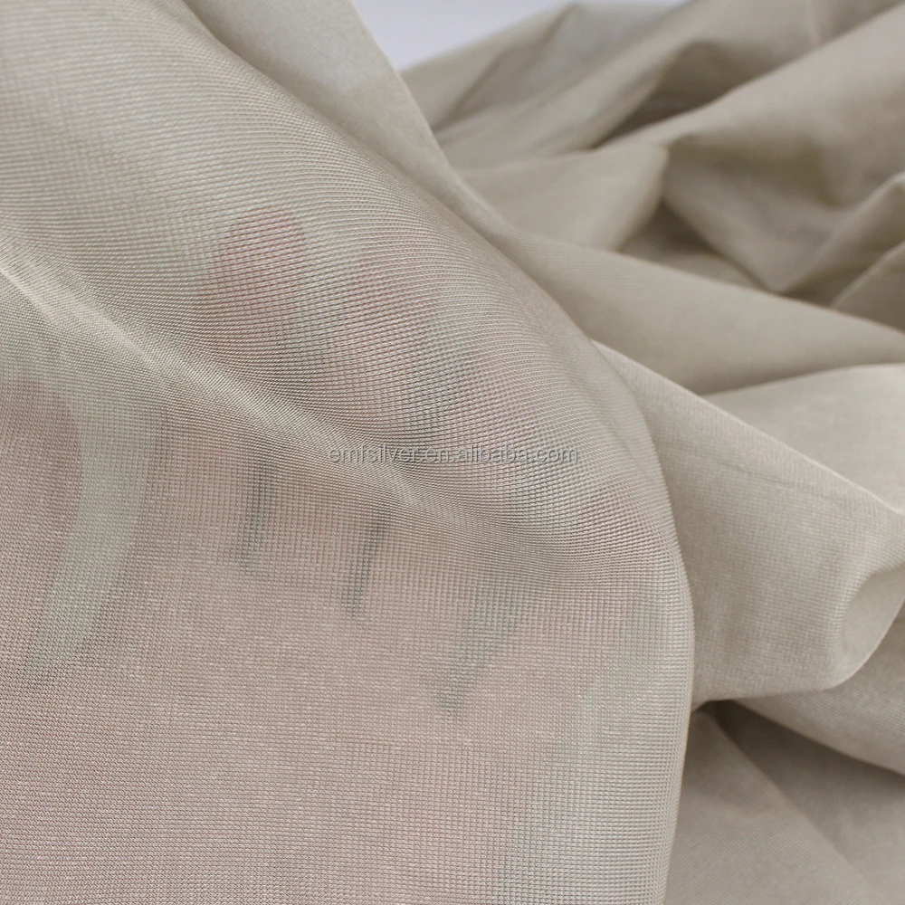 BLOCK EMF Silver Fiber Fabric Mesh RF/EMI/EMF/LF Blocking/Shielding Anti Radiation Conductive Stretch Fabric Suit for Making Mosquito Nets