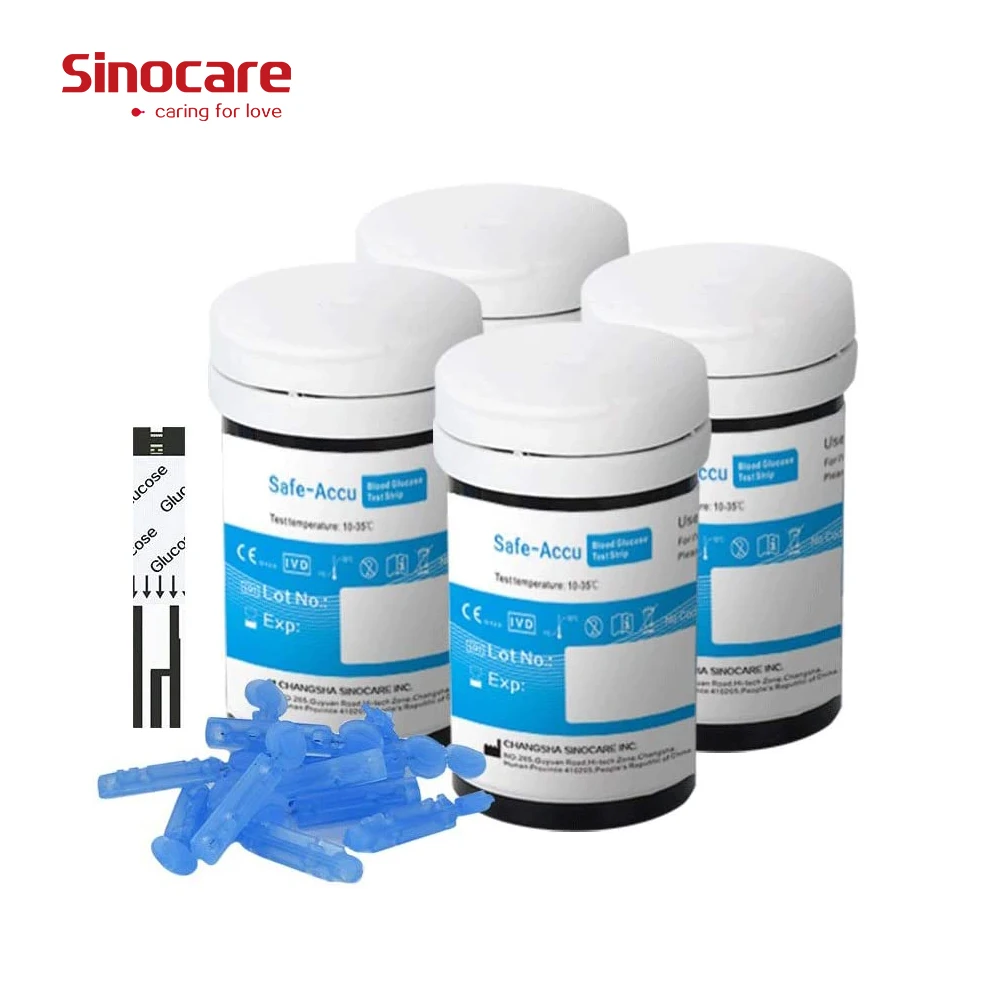  Sinocare Diabetic Test Strips Manufacturer Blood Sugar Wholesale 50 Pcs For Safe