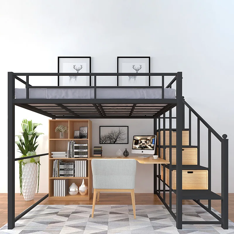 LEKEN Modern Design Solid Wood Bunk Beds for Children Dormitory School Apartment Solid Metal Construction School Furniture Type