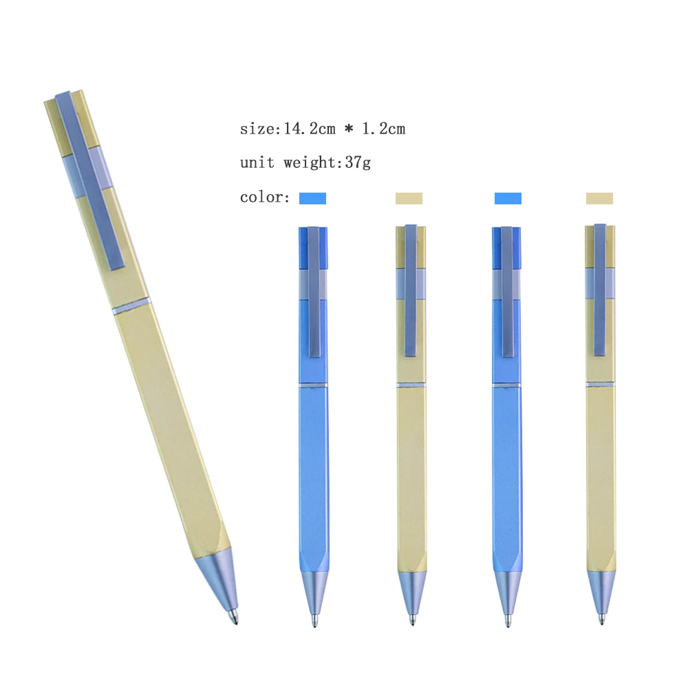 Good Quality Square Office Deluxe Aluminum Oxide Ballpoint Pen For Company Gift