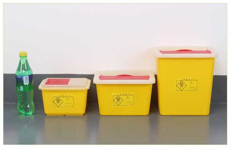 Medical PP Plastic Safety Box Biohazard Needle Syringe Bin Disposable Sharps Container