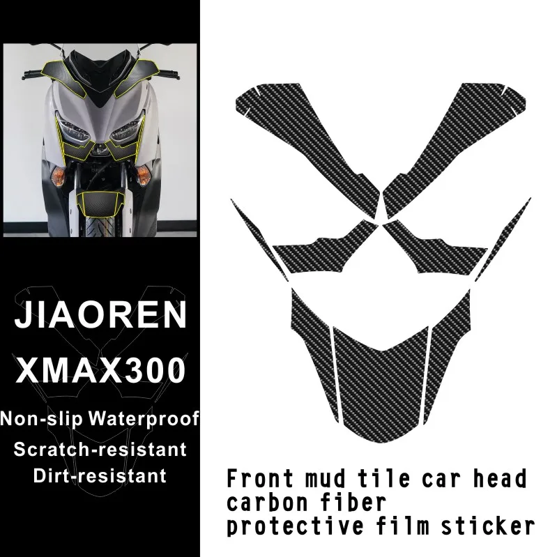 5D Carbon Fiber Sticker For Yamaha Xmax 300 scooter motor bike Protective Film Motorcycle Stickers