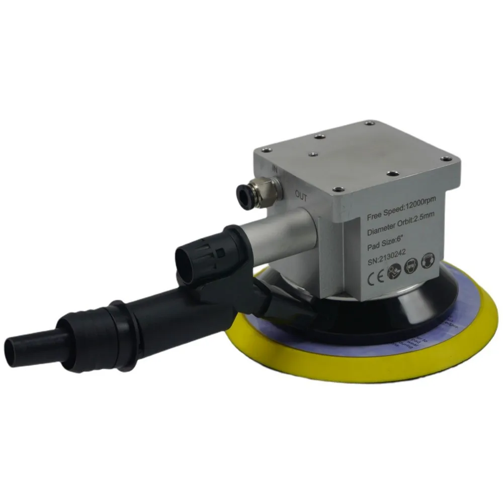 Professional 12000Rpm 6Inch Central-Vacuum Robotic Arm Air Pneumatic Random Orbital Sander With Fixed Platform