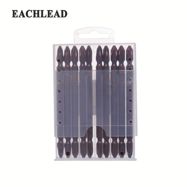 
High Quality Security Ph2 Head Type Vermilion Surface Treatment Screwdriver Bit 10pcs Set 